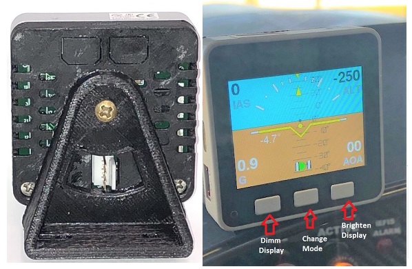 Attitude Display with M5 Control Buttons &amp; 3D Printed Dash Bracket